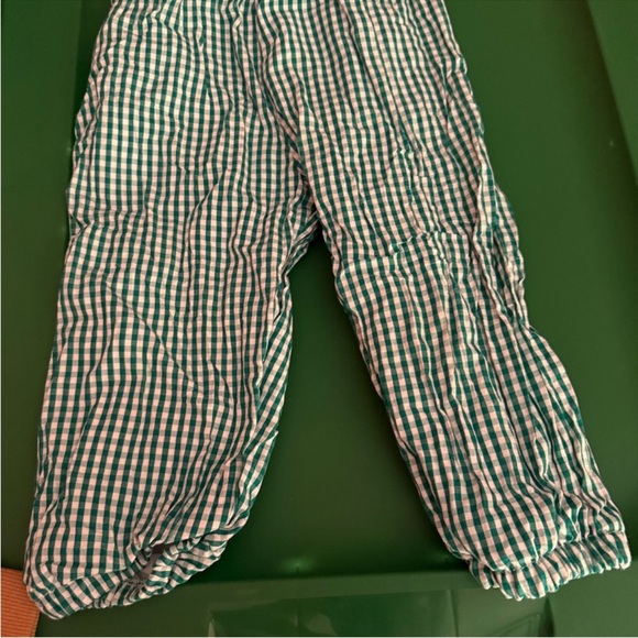 2 Pairs Gingham Kids Casual Bottoms - orange and green - Picture 3 of 4